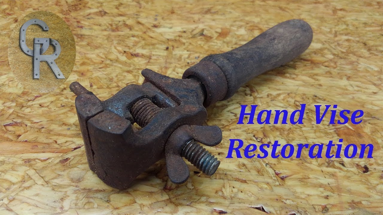 Antique Hand Vise Restoration With Burl Handle!