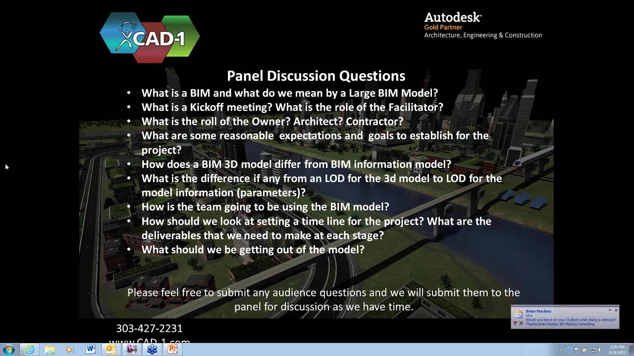 CAD-1 Presents - Project Levels of Detail (LOD) and Preparing BIM_VDC Project Deliverables - #2