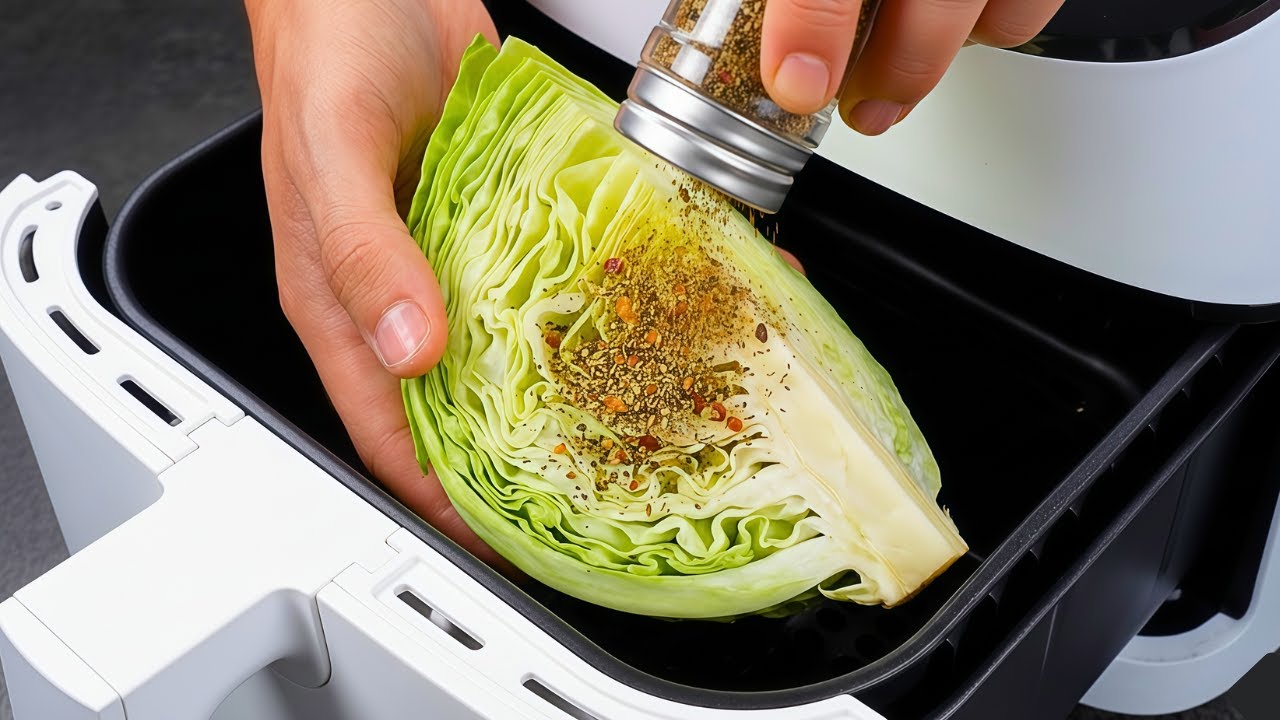 A simple recipe for cabbage in an air fryer! This recipe drives everyone crazy!