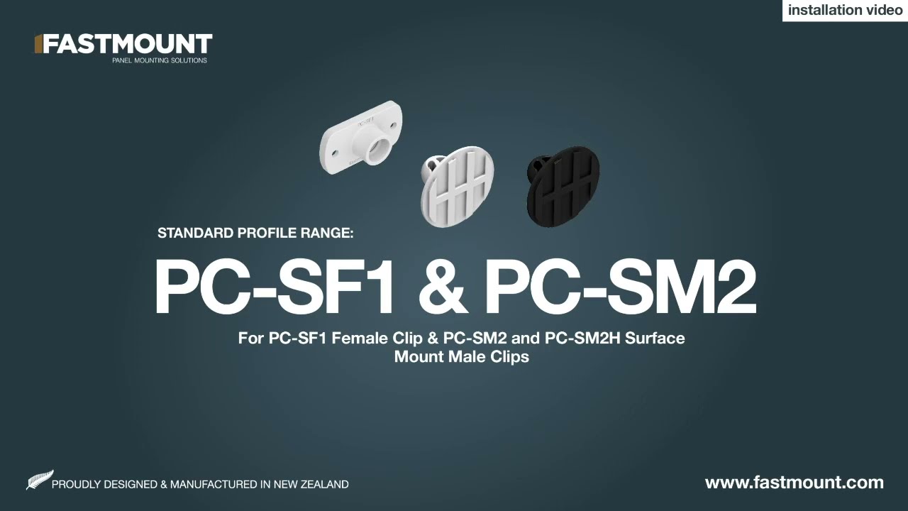 Mounting thin wall panels with hidden, surface mount fixing PC-SM2 from Fastmount&reg;