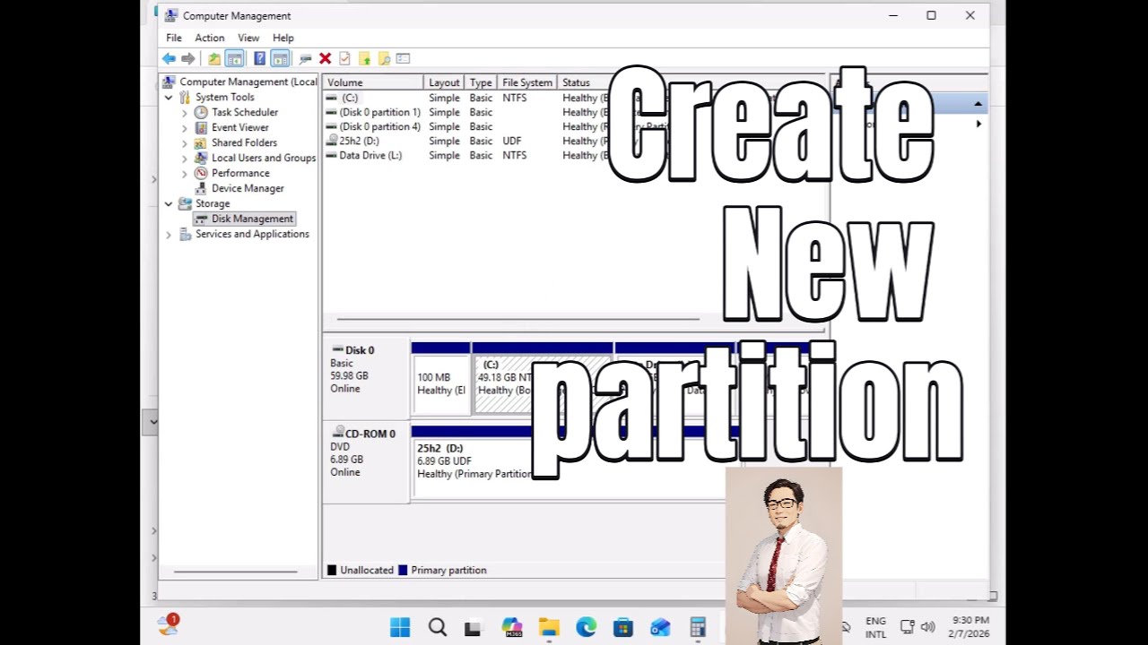 EP:09 I How to create partition a hard drive in windows 11 I របៀបបង្កើត partition និង កំណត់ Drive