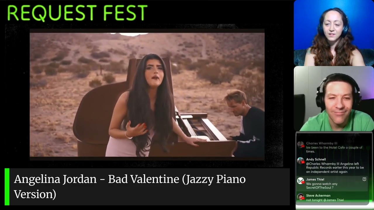 Angelina Jordan - Bad Valentine (Jazzy Piano Version) REACTION ON REQUEST FEST
