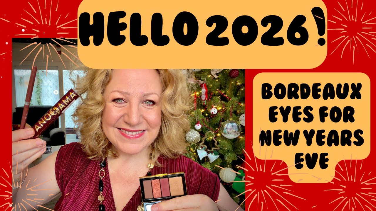 BORDEAUX EYE LOOK FOR NYE - With Victoria Beckham and L’Oréal makeup. Drugstore and high end.