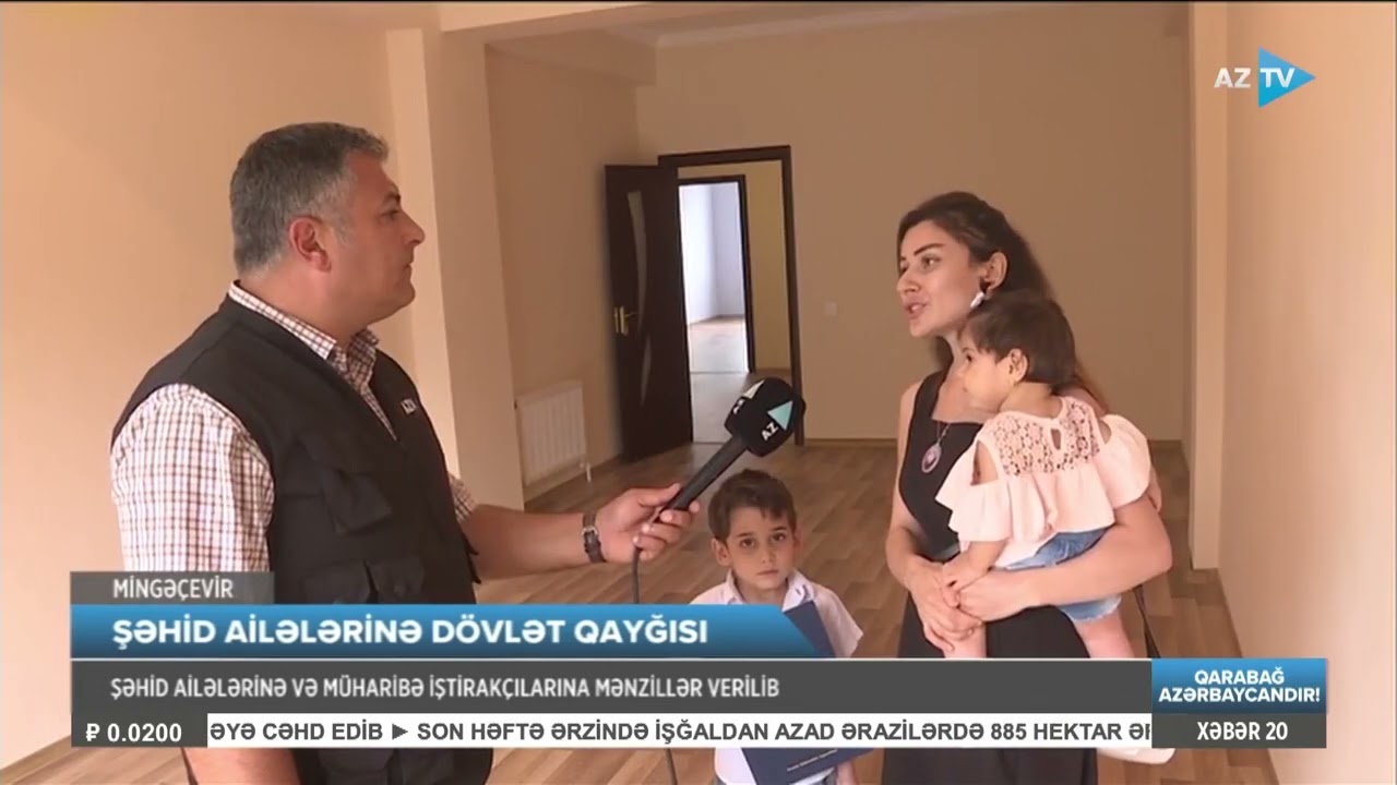 Mingəçevirdə şəhid ailələrinə mənzillər verildi