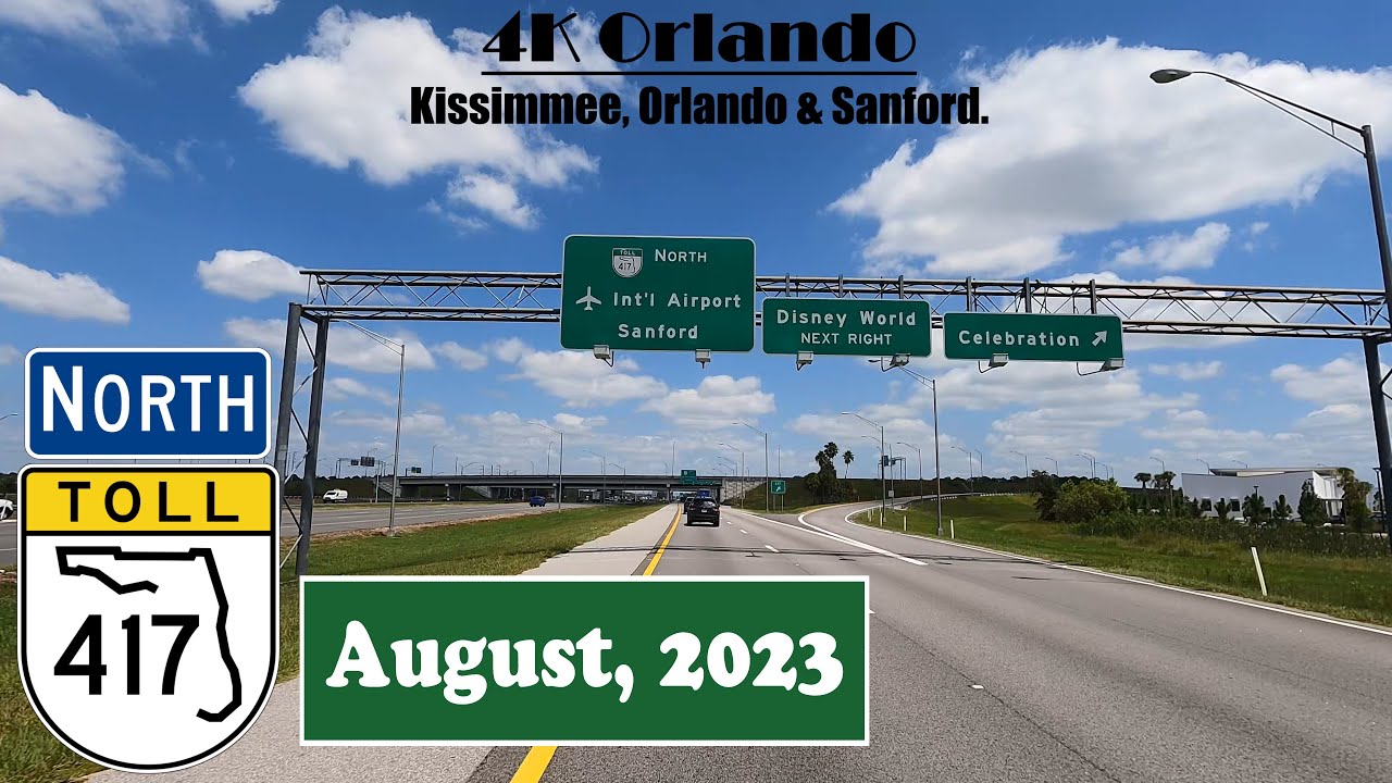 4K Orlando.  Florida SR 417 North