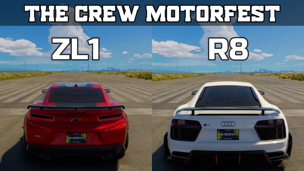 The Crew Motorfest - Chevrolet Camaro ZL1 vs Audi R8 V10 Plus Coupe - Drag Race