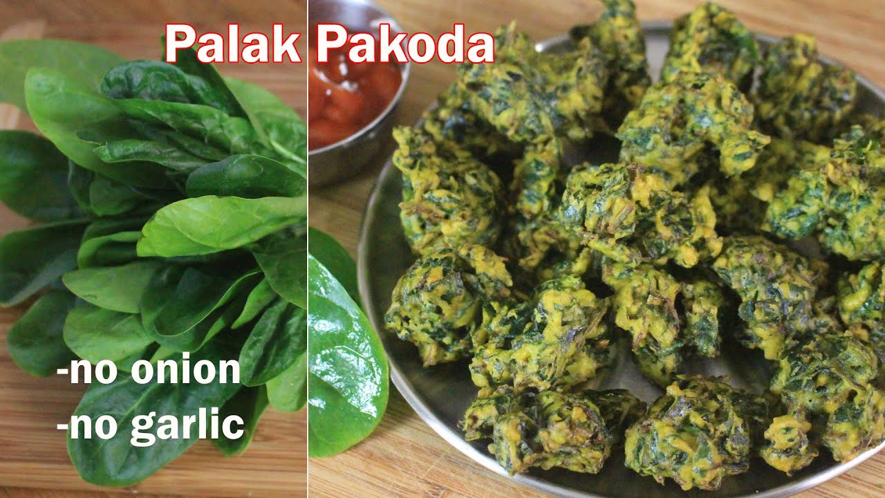 Palak Pakoda | No onion No garlic Palak pakoda | Few ingredient quick pakoda