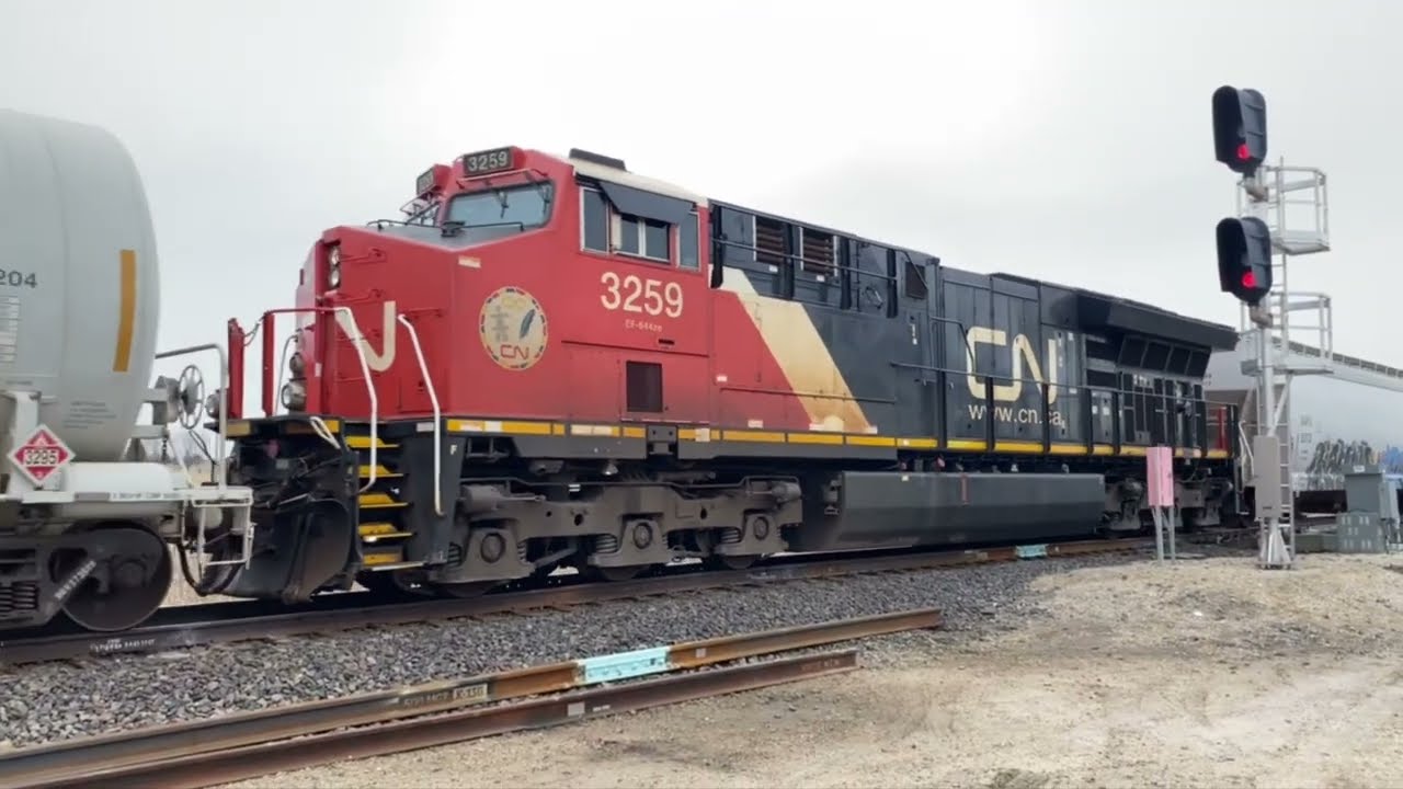 Canadian National train action at Badger
