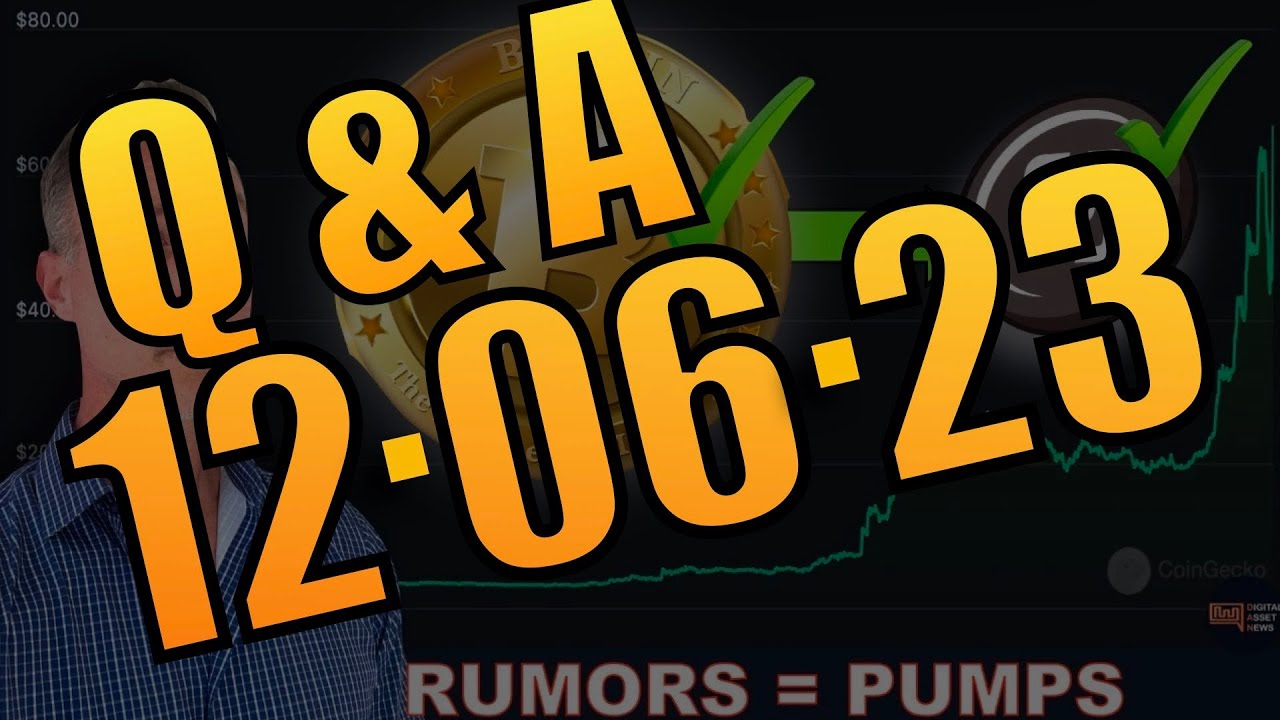 Q&A (AFTER LIVE STREAM) - CRYPTO MARKET RUMORS. BITCOIN, QATAR SOVEREIGN FUND, ORDI & RONIN!