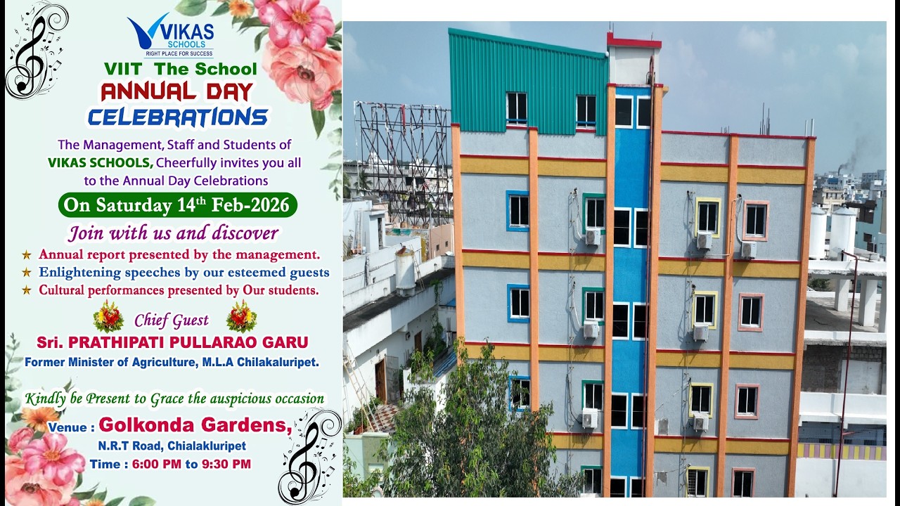 VIIT ANNUAL DAY CELEBRATIONS 2025-2026 (14th February SATURDAY6:00PM ) AT GOLKONDA GARDENS