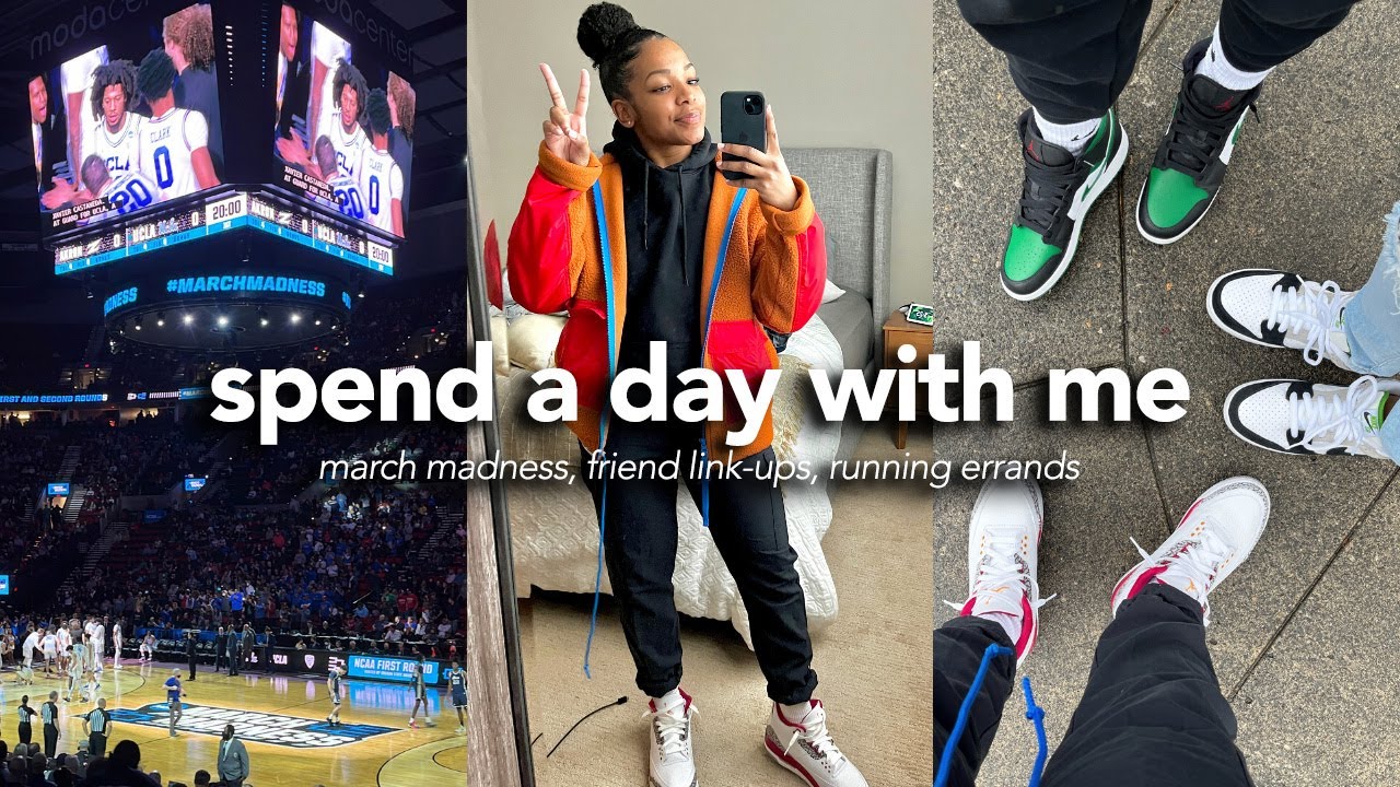 spend a day with me! | march madness 1st round, friday happy hour, running errands | Kori Maria