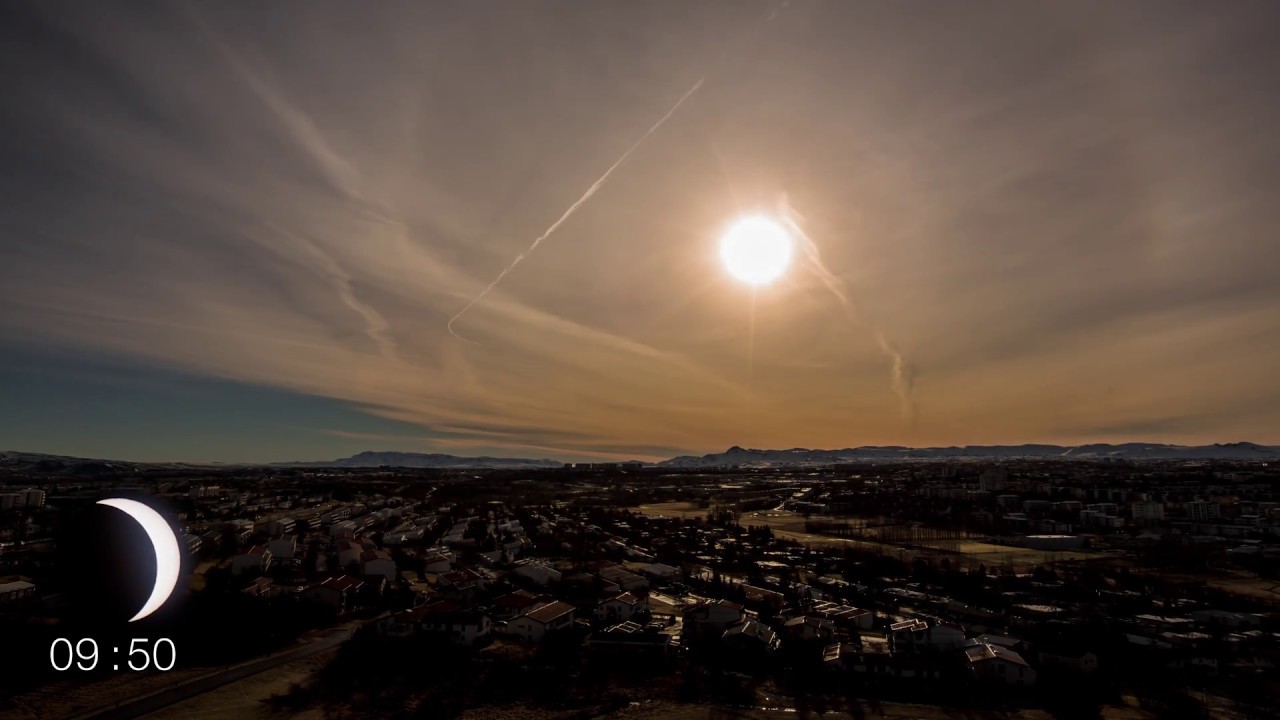 4K Solar Eclipse Timelapse in Iceland 2015