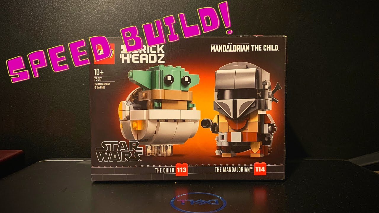 Lego BABY YODA + Mando BrickHeads Unboxing + Speed Build! (Review)
