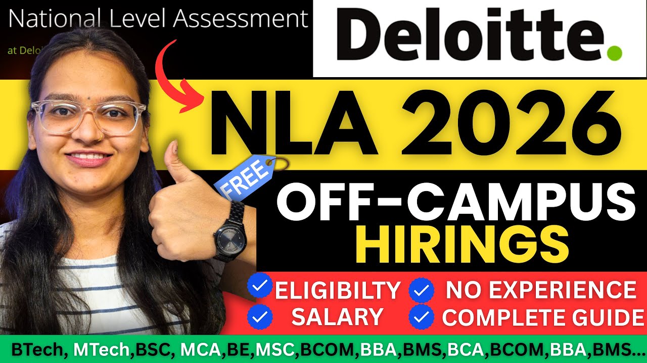🔥Deloitte Biggest Hiring 2026 | Off-Campus NLA | Salary, Eligibility & Apply Process | Any Degree