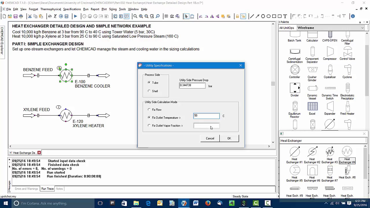 CHEMCAD 7 Heat Exchange Networks 1
