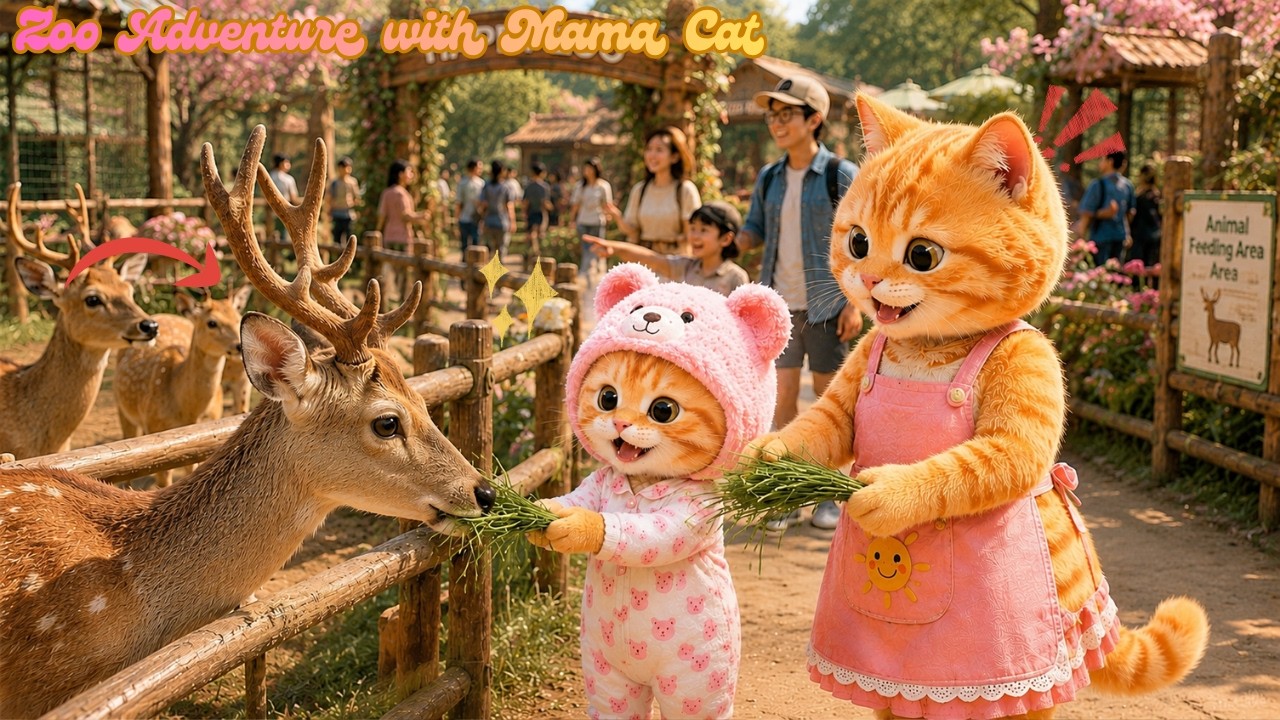 Самые прекрасные воспоминания из зоопарка 📸❤️ | История кошки-мамы и рыжего котенка | #вирусное #...