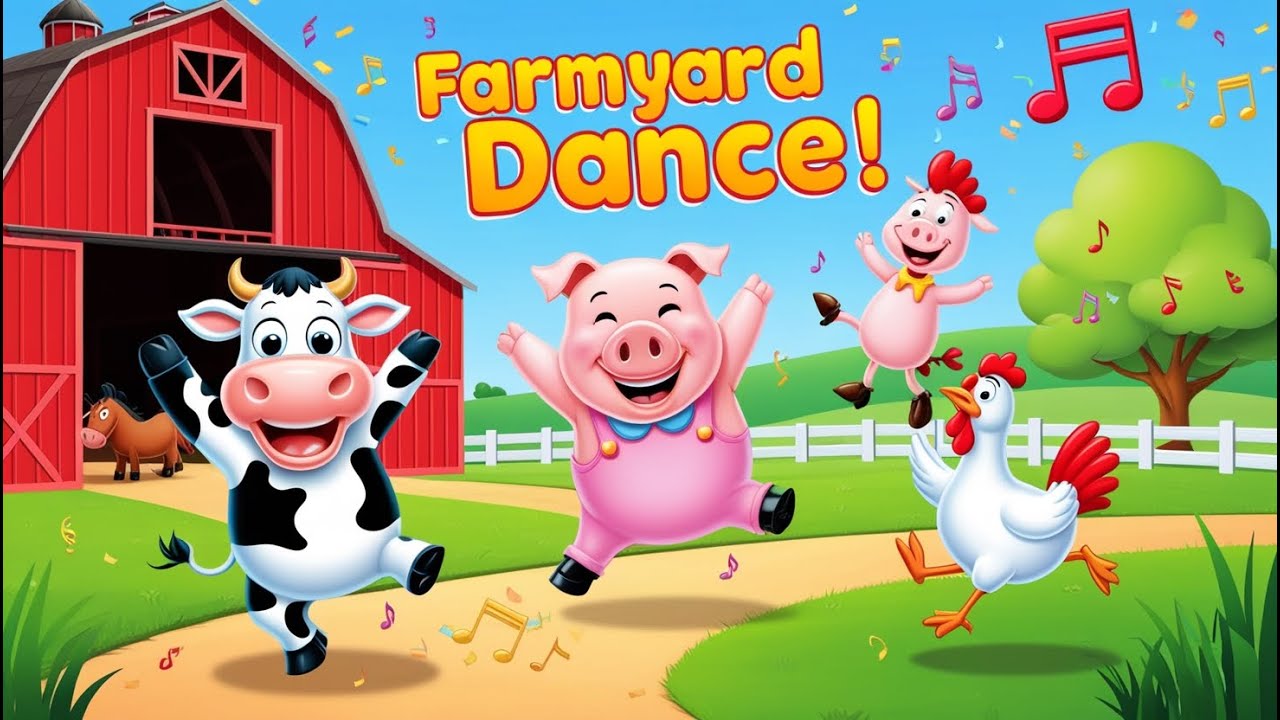 The Farmyard Dance! 🐷🐮🐔 | Fun Kids Song & Dance Party!