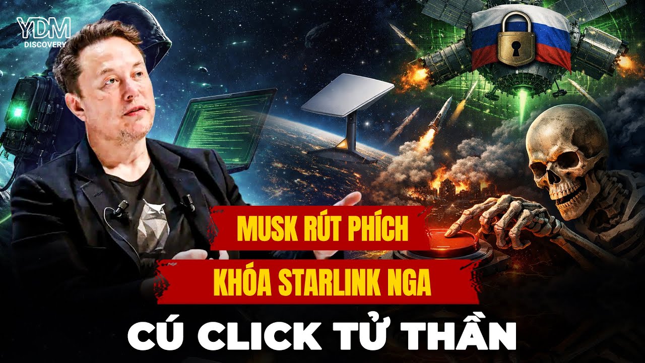 Elon Musk "Tắt Nguồn" Quân Nga: Cú Click Chuột Tê Liệt Chiến Trường | @YouthYDM