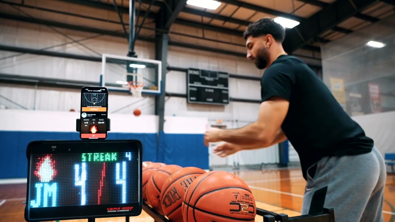 Pro Hooper Goes OFF Using Swish Hoop Basketball Shot Tracker