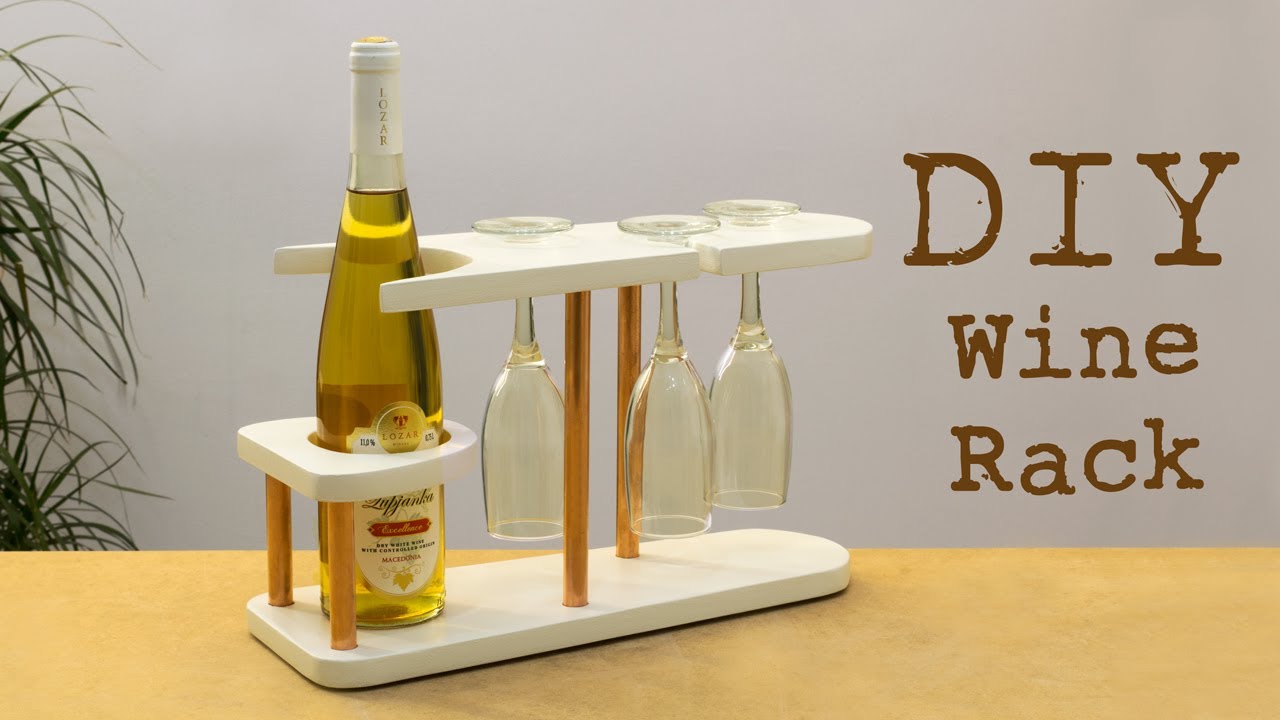 DIY Copper and Wood Wine Rack
