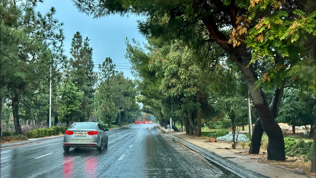 شوارع عمّان - دابوق مع المطر - أول شتوة لهذا العام