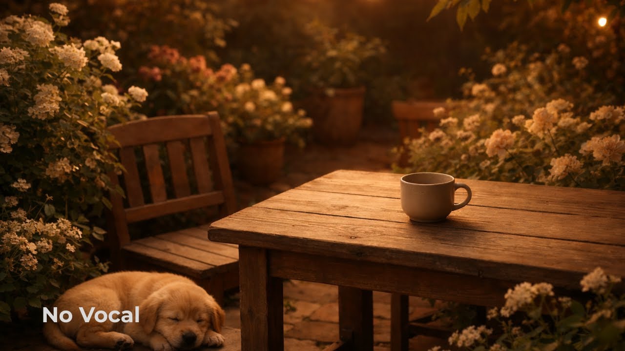 Zen Morning Café – Soft Piano Ambient (No Vocal) | Late Night Calm