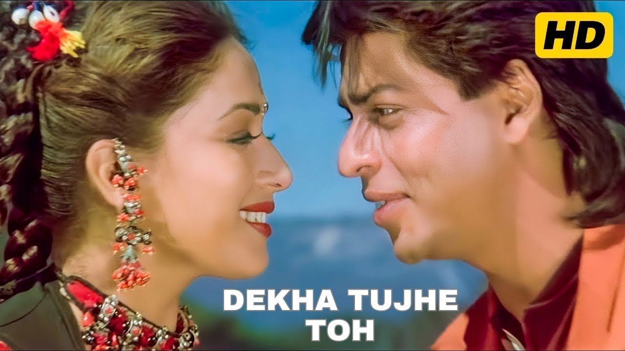 Dekha Tujhe Toh | Shahrukh Khan - Madhuri Dixit Romantic Song | 90's Superhit Songs | Alka -Kumar