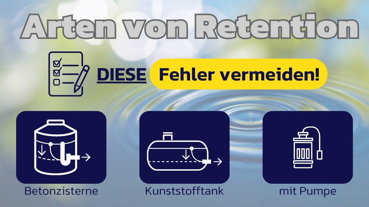 Retentionszisterne oder normale Zisterne? Die wichtigsten Unterschiede!