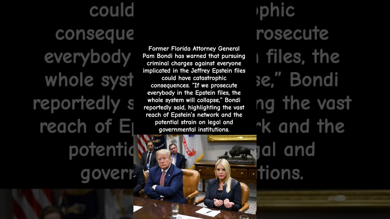 Pam Bondi Warns Prosecuting Everyone in Ɛpstein Files Could Collapse the System #shorts #viral