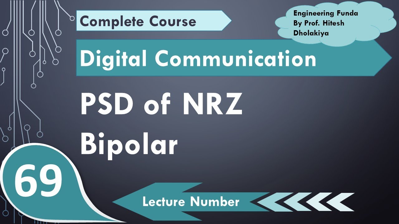 PSD of NRZ Bipolar Line Coding Scheme in Digital Communication by Engineering Funda