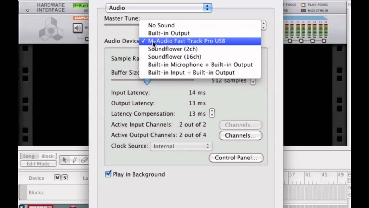 Cómo configurar un Controlador MIDI e Interfaz de Audio en Reason 5