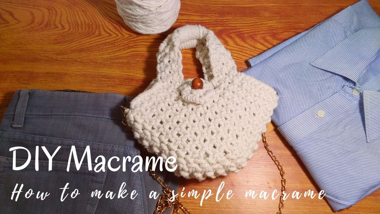 Diy Macrame mini bag l How to make macrame mini bag l Macramaria #diy12