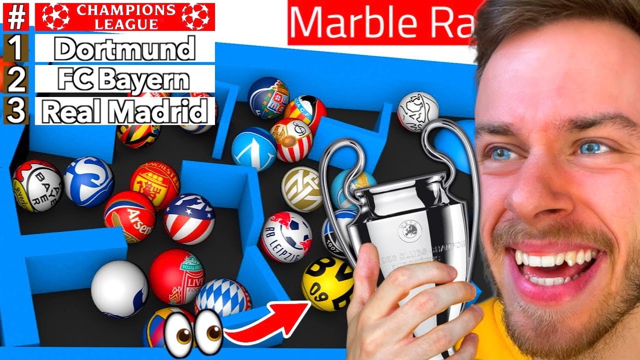 Marble Race sagt die CHAMPIONS LEAGUE voraus! 👀⚽️