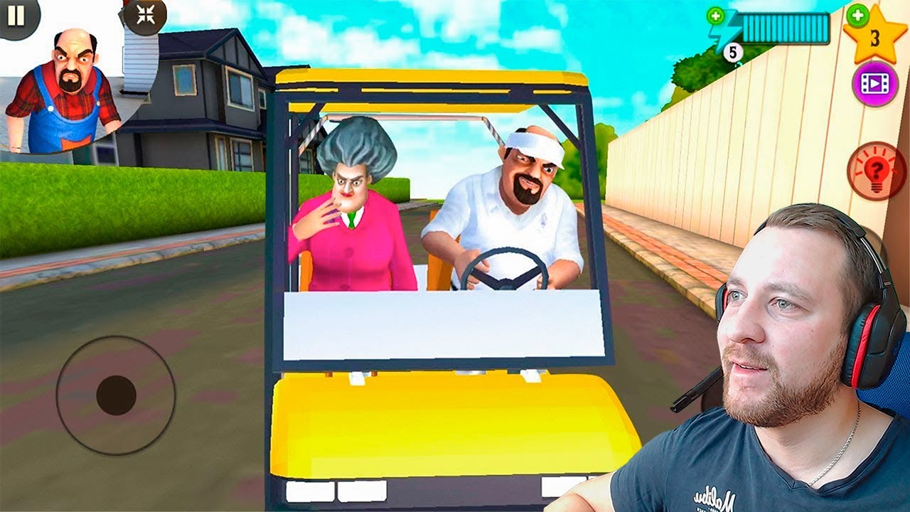 МУЖ МИСС ТИ играет в ГОЛЬФ Scary Stranger 3D игра от разработчиков Scary Teacher 3D