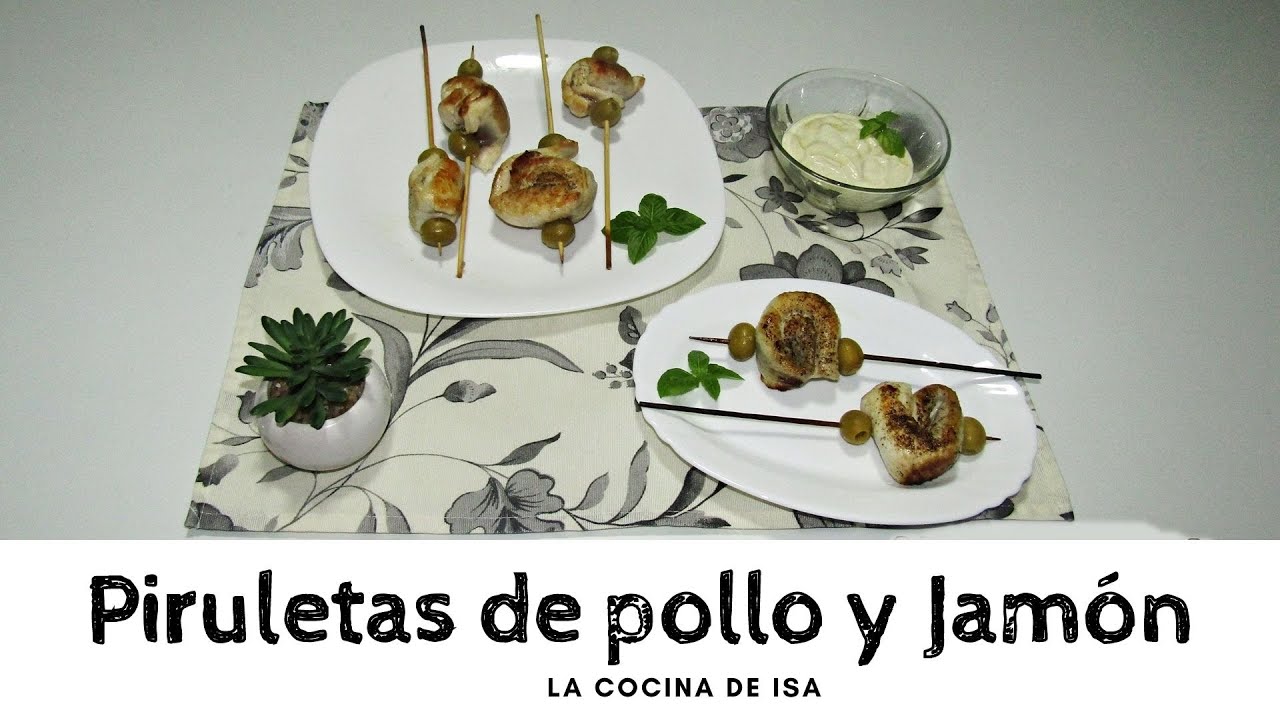 PIRULETAS de POLLO y JAMÓN un APERITIVO  SUPER FÁCIL y ECONÓMICO para NAVIDAD | La cocina de Isa