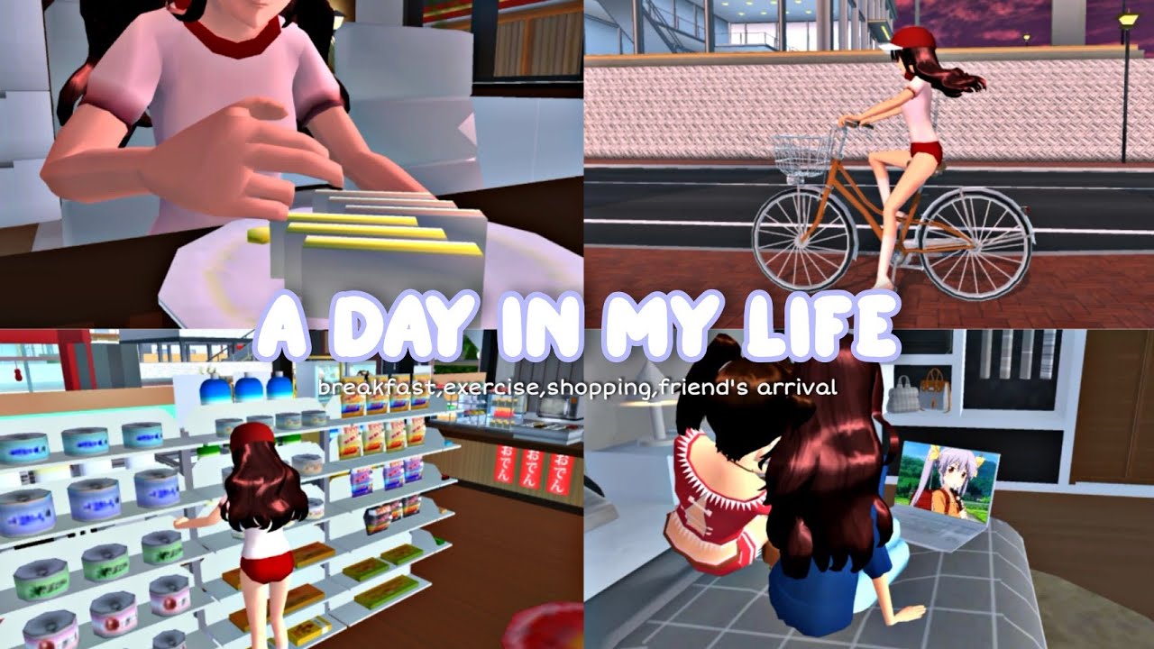 A day in my life : weekend vlog || sakura school simulator 🌻🌼