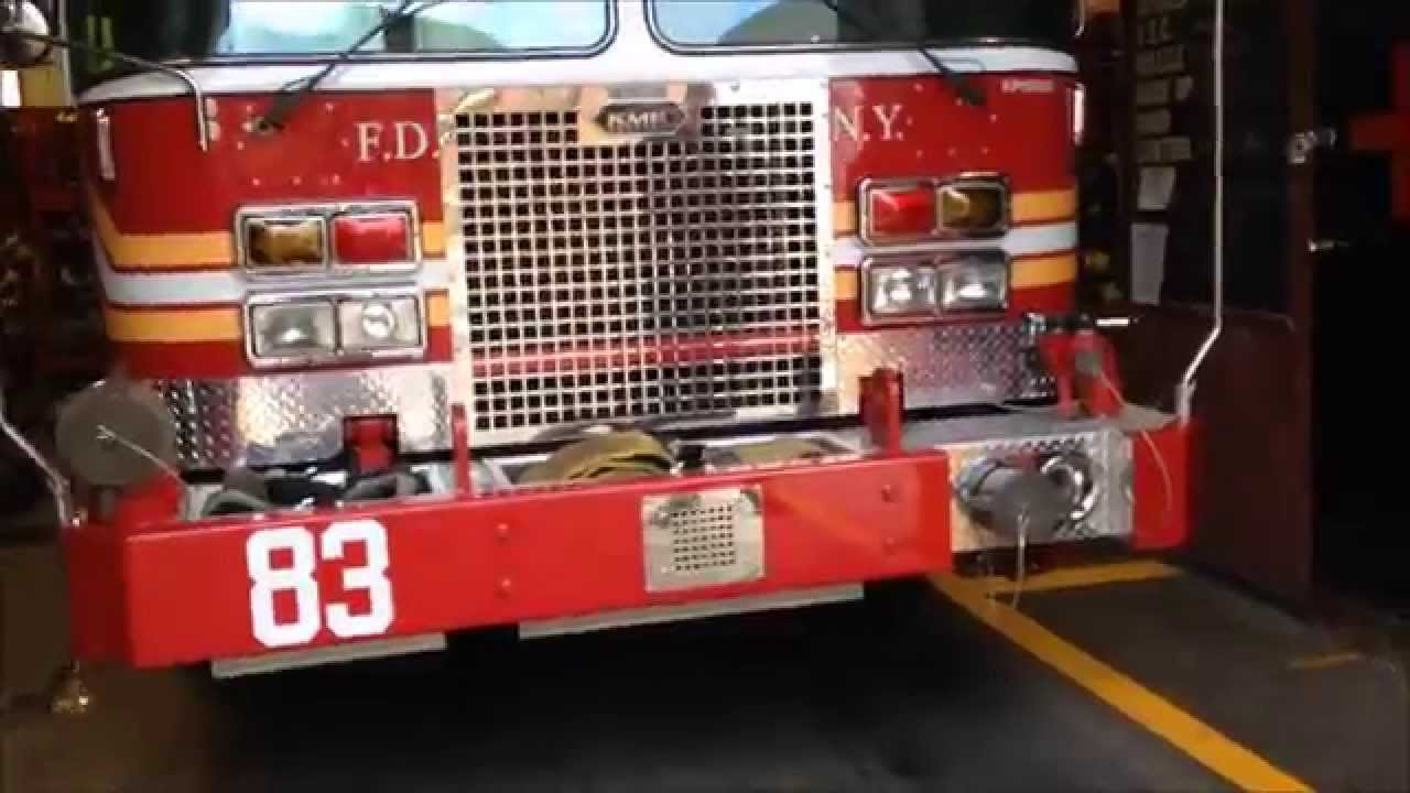 SUPER EXCLUSIVE WALK AROUND OF 1 DAY OLD BRAND NEW FDNY KME ENGINE 83 IN QUARTERS IN THE BRONX, NYC.