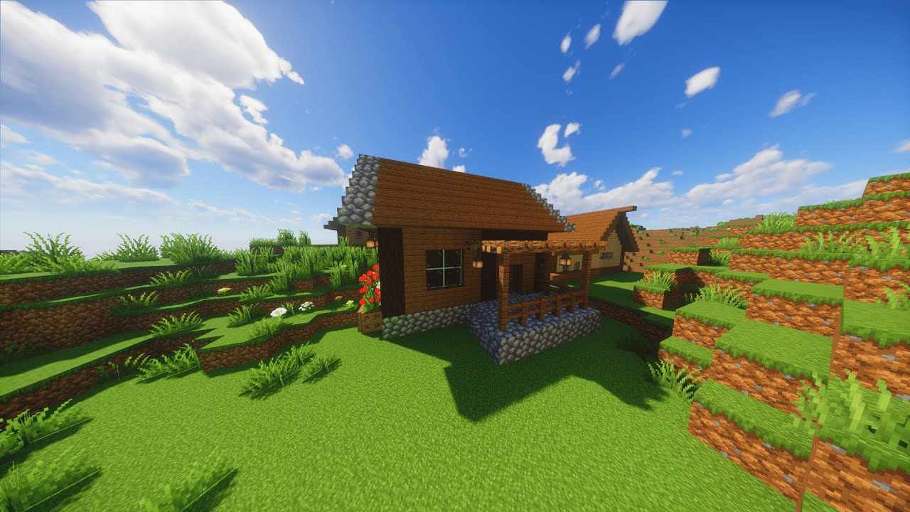 Simple Survival House in Minecraft | Cozy Wooden Base with Porch