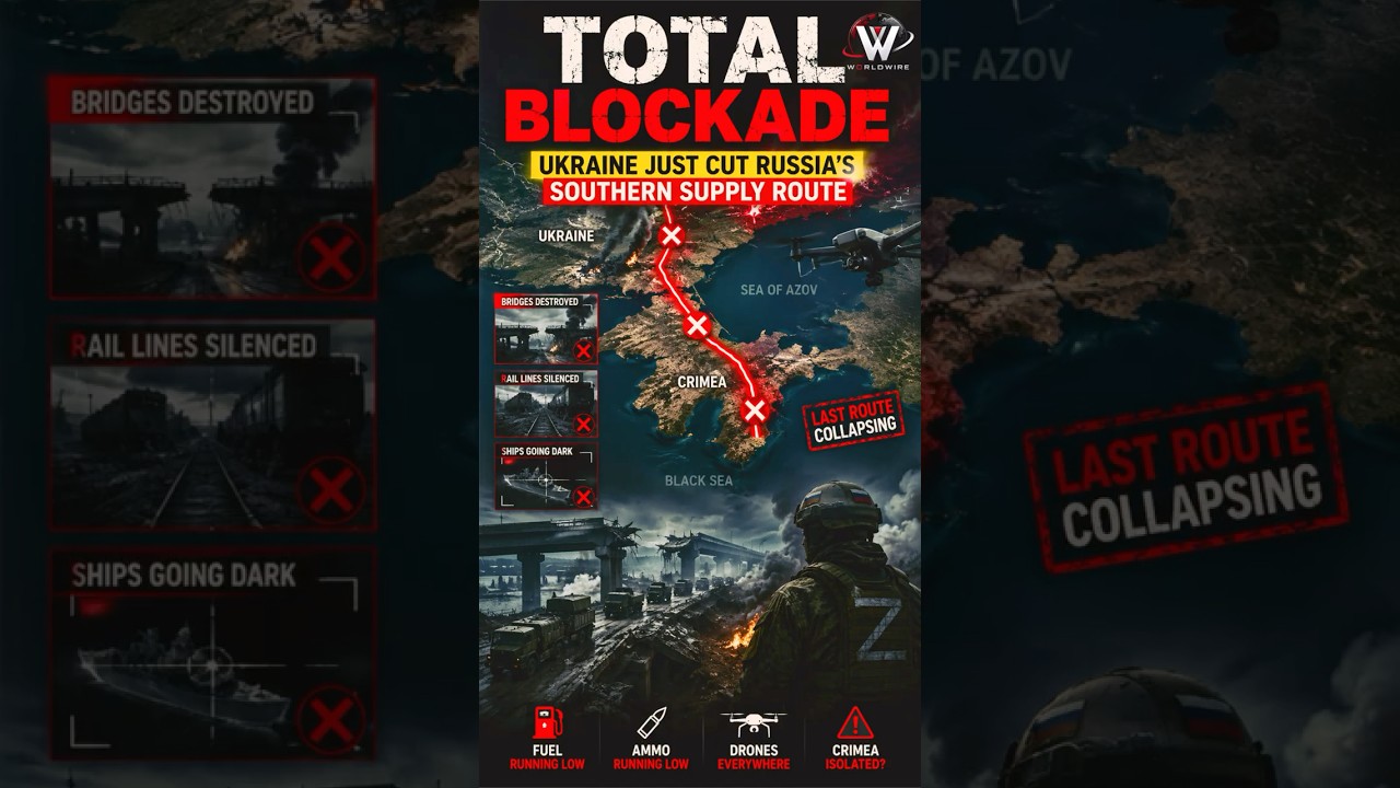 Total Blockade: Ukraine Just Cut Russia&rsquo;s Southern Supply Route #Ukraine #Russia #Crimea #geopolitic