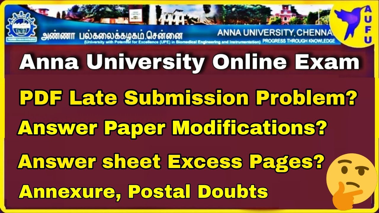 Anna University Online Exam-Students Doubts and Answers