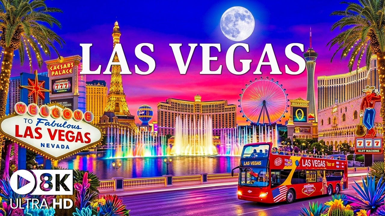 Las Vegas 2026 8K 🇺🇸 | Famous Casinos, Luxury Hotels & Urban Energy