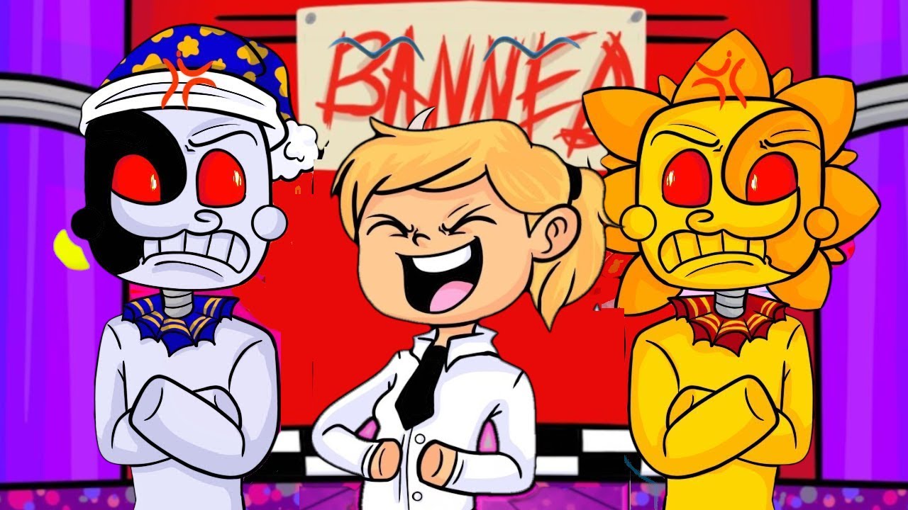 Солнце и Луна выселены из пиццерии в Minecraft FNAF