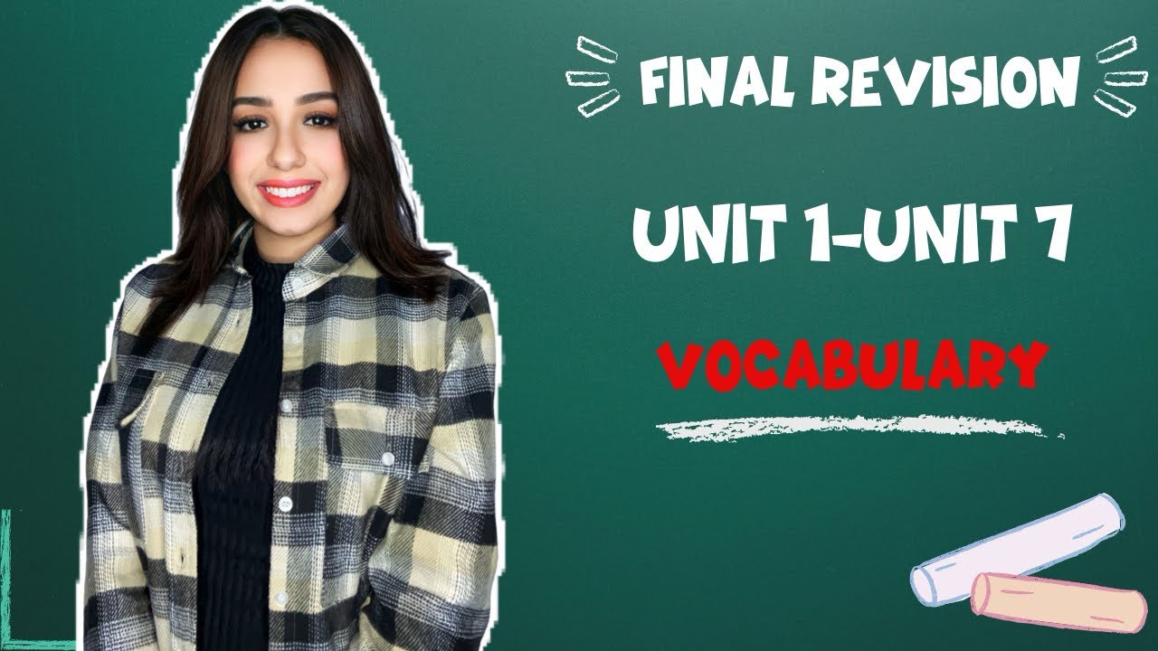المحاضرة الاولى في المراجعة النهائية للصف الثالث الثانوي  Revision on vocabulary unit 1-7