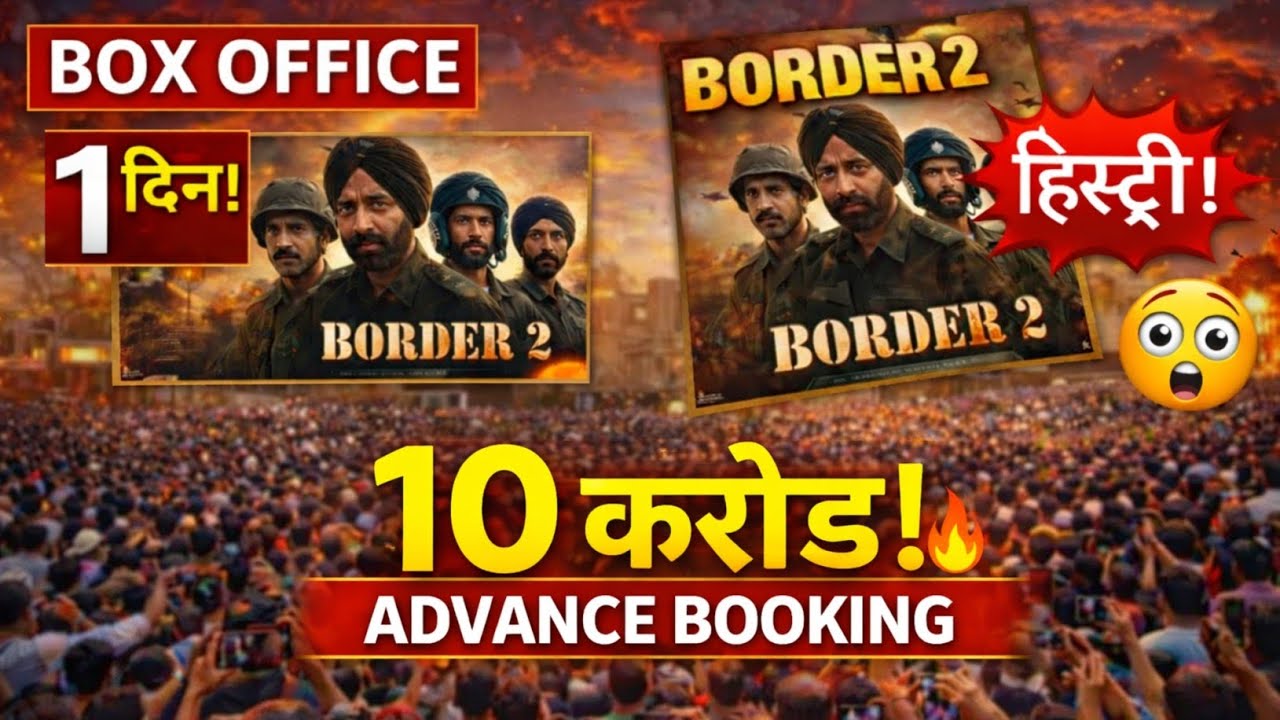 Border 2 ( Day -1 ) 10 करोड़ एडवांस बुकिंग सबसे बड़ा इतिहास रच दिया | border 2 public reaction 