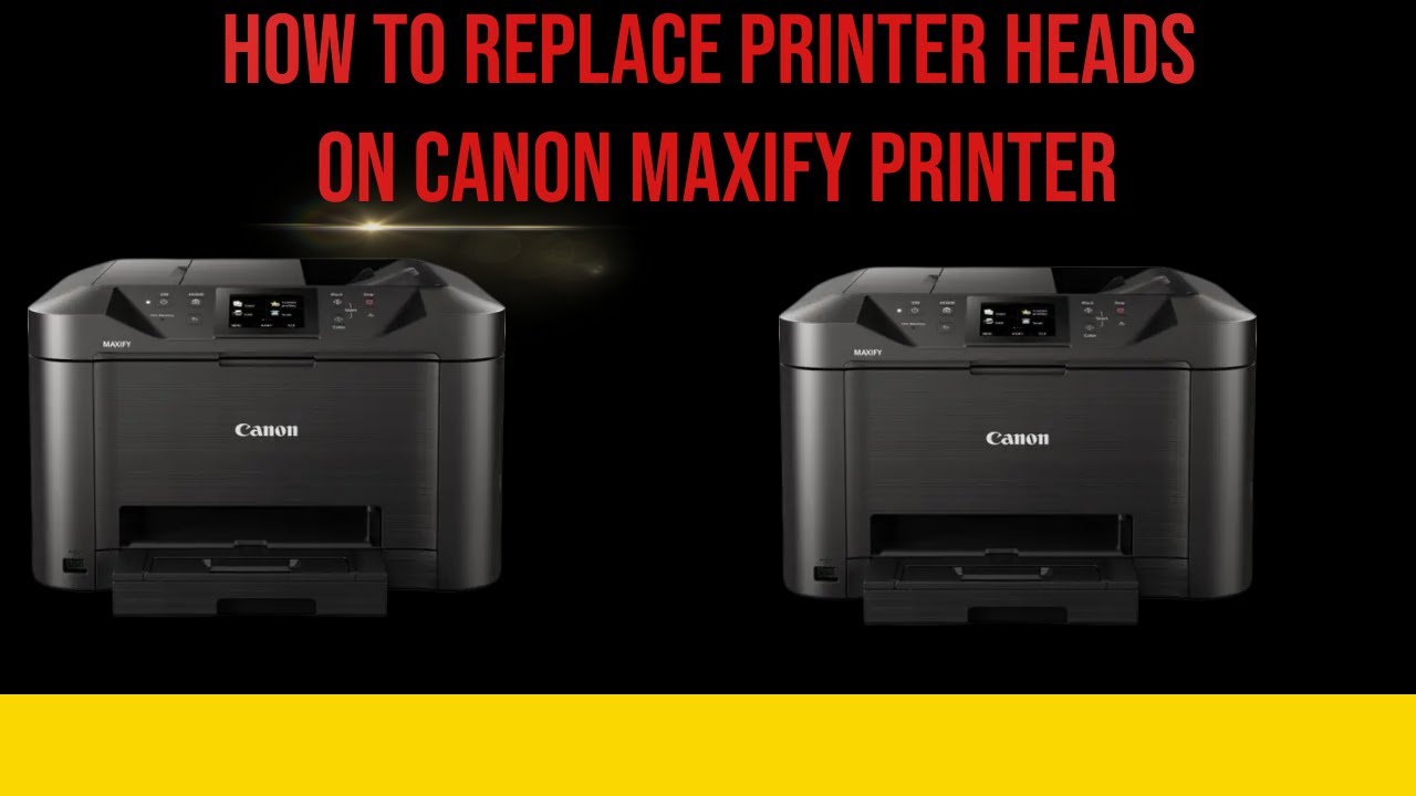 как заменить печатающие головки на принтере Canon Maxify