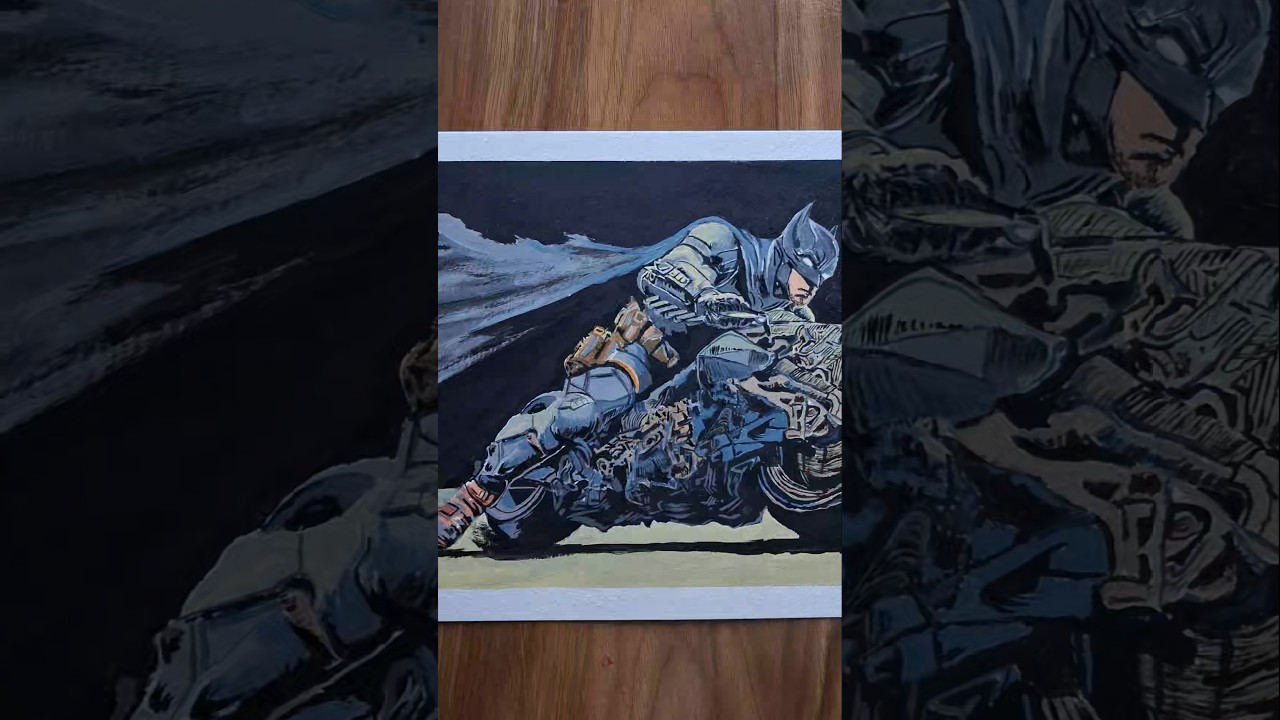 Batman Acrylic Painting 👆 watch full tutorial 