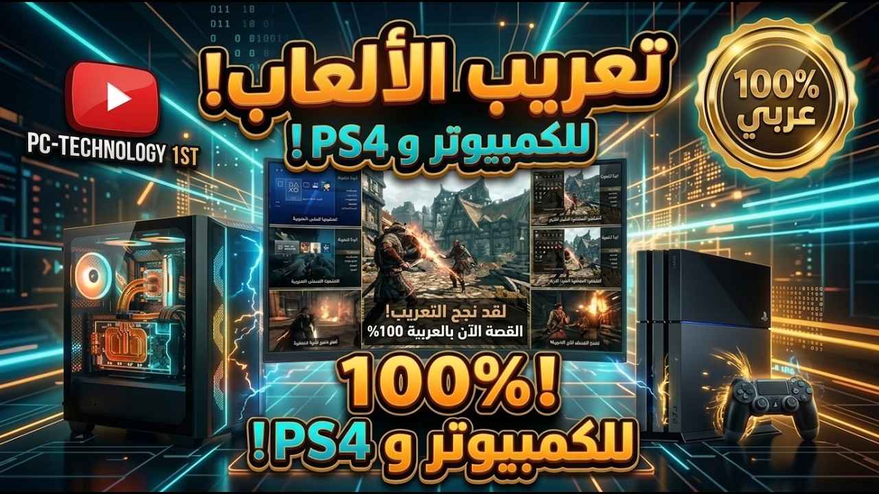 كيف تجعل العابك باللغة العربية على الكمبيوتر و البلايستيشن 4 | تعريب الالعاب