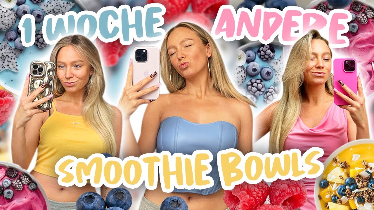 1 WOCHE JEDEN TAG eine andere SMOOTHIE BOWL ESSEN! 🍓🫐| CARAMELLA
