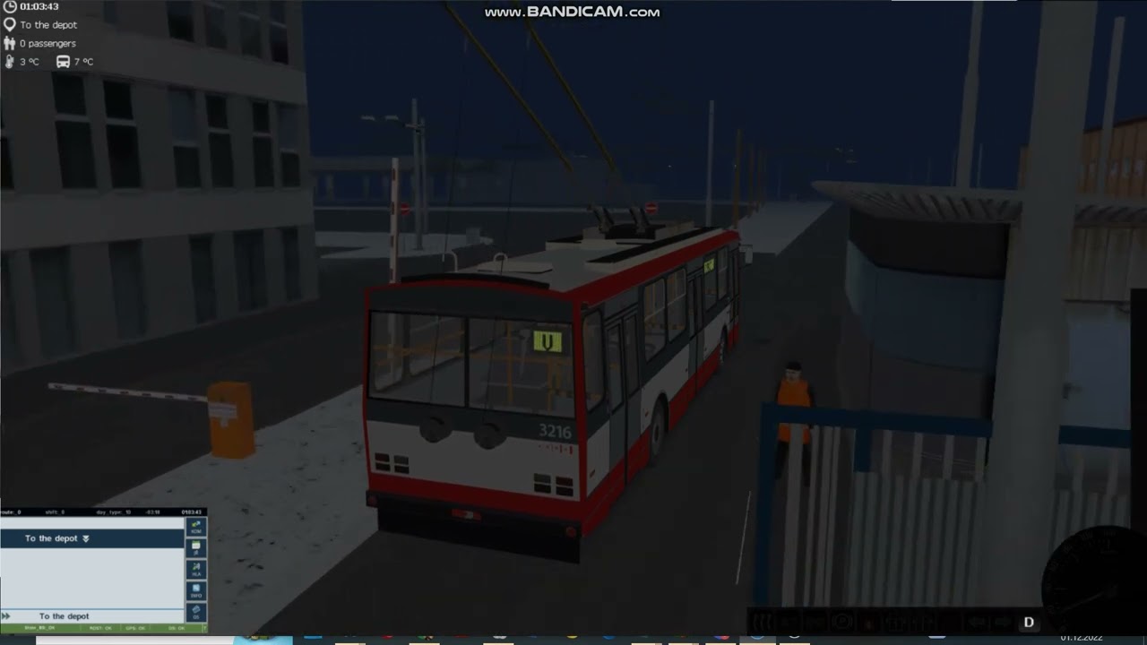 (SimtSimulator) Управляю троллейбусом Skoda 14trR маршрут 13+ заезд в депо