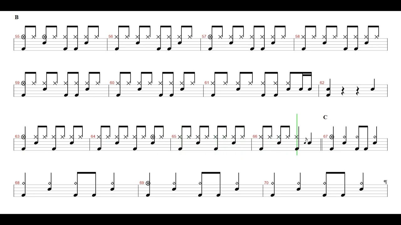 Billy Squier-Everybody Want's You | Drum Score, Drum Sheet Music